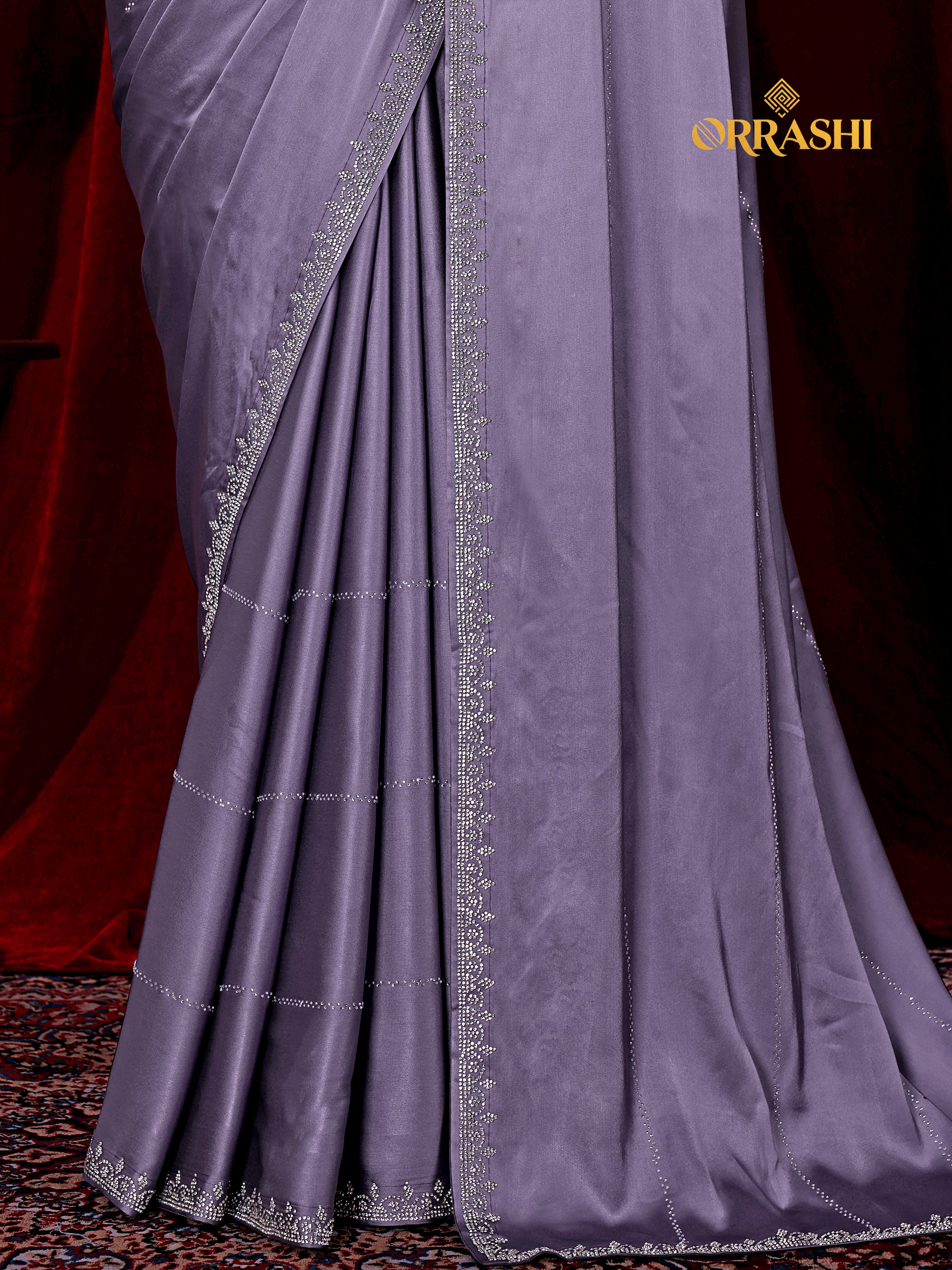 TRISHUL JARKAN WORK SATIN SILK SAREE