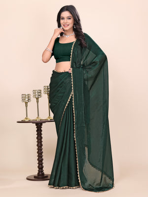 FENDY SATIN LACE - BOTTLE GREEN COLOUR