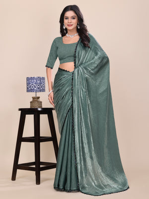 FENDY SATIN LACE - DARK FIROZI COLOUR