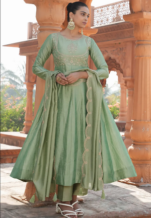 EXCLUSIVE DESIGNER VICHITRA GOWN - PISTA